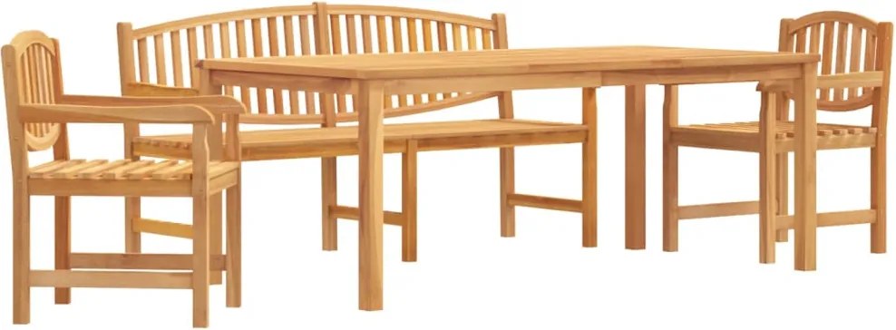 vidaXL Set mobilier pentru grădină, 4 piese, lemn masiv de tec
