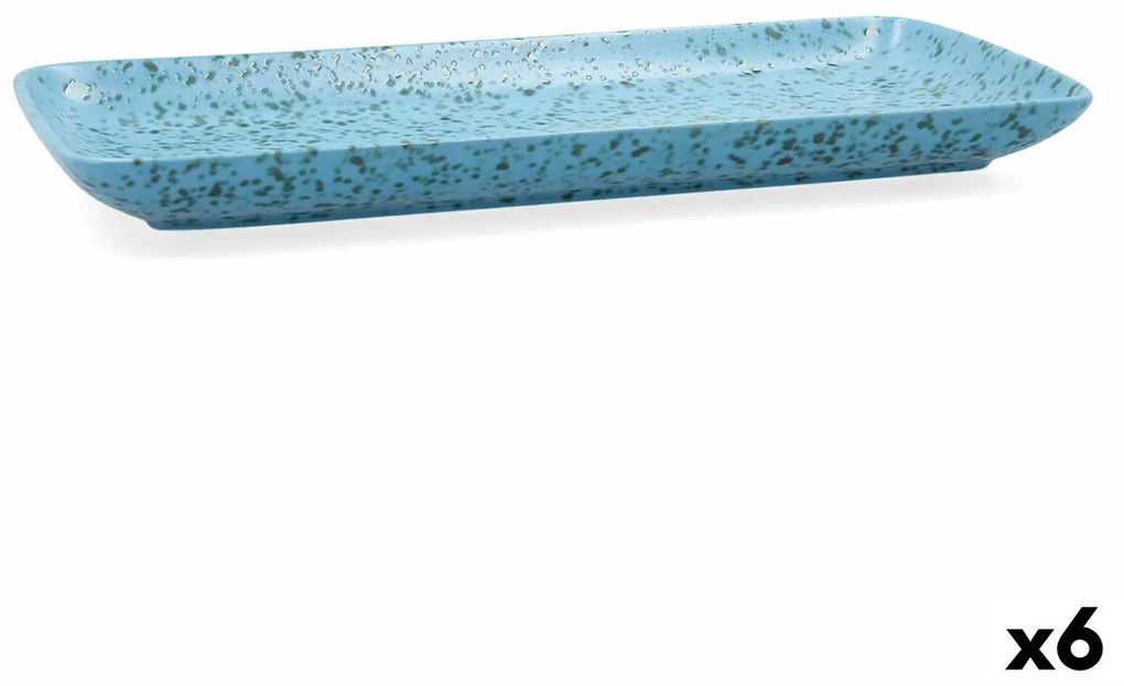 Platou pentru servire ariane oxide ceramică albastru (36 x 16,5 cm) (6 unități)