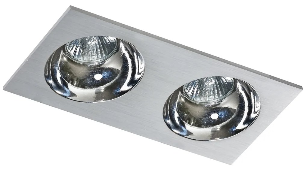 Spot incastrat tavan/plafon stil modern Hugo 2 aluminiu