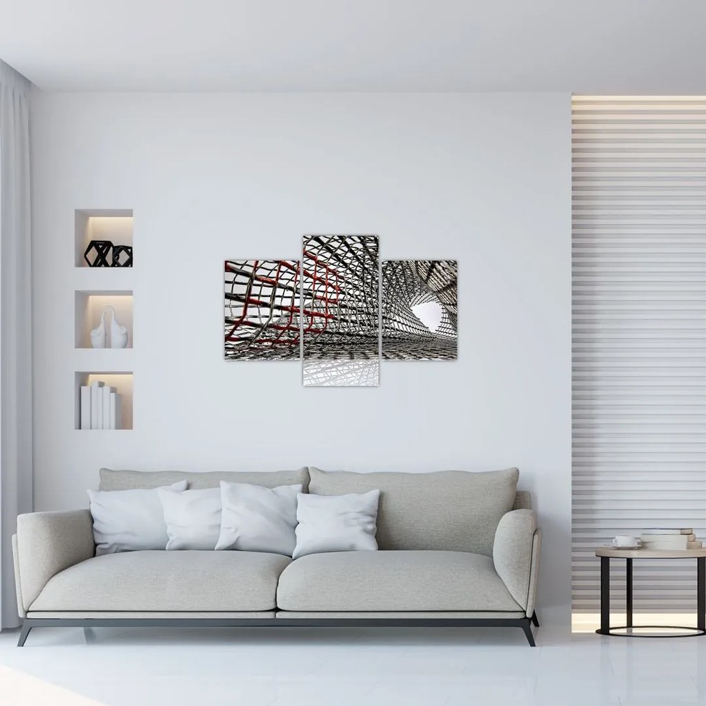 Tablou cu construcție din fier (90x60 cm)
