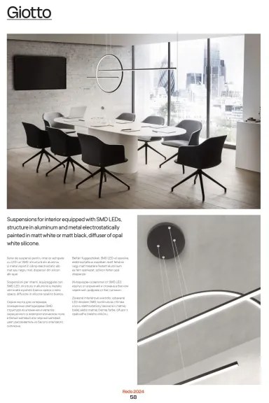 Lustră LED dimabilă pe cablu Redo 01-1734 GIOTTO LED/46W/230V alb