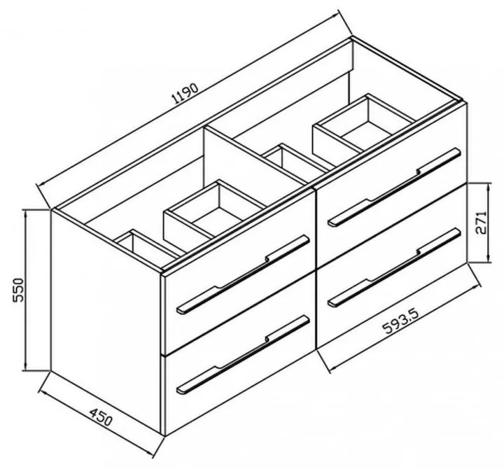 Mobilier complet de baie Nina 120