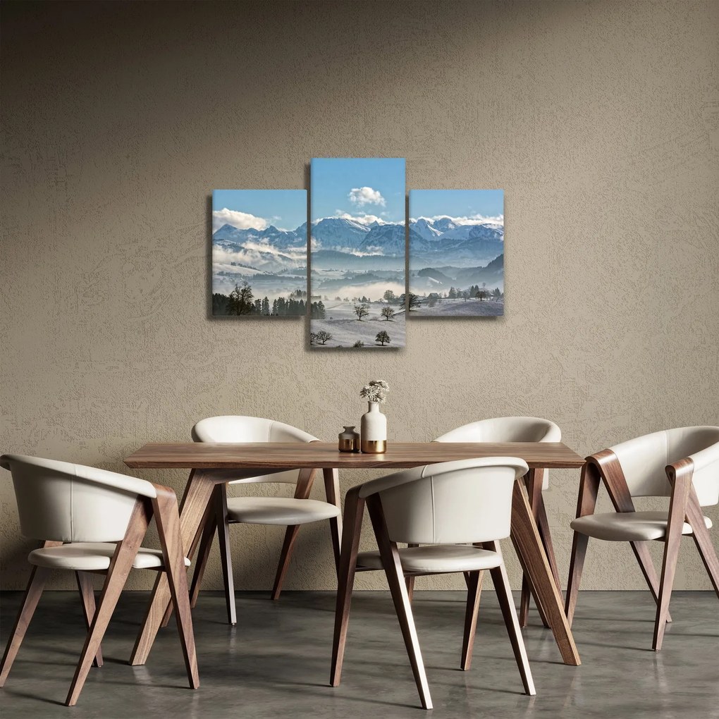 Tablou cu munții înzăpeziți (90x60 cm)