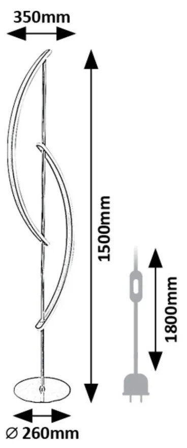 Lampadar, Lampa de podea LED design modern Jarnelle