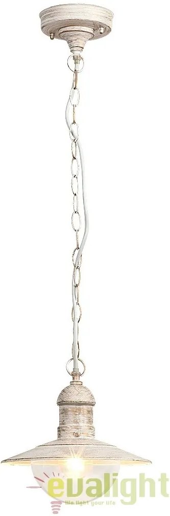 Lustra, Pendul de exterior cu protectie IP44, finisaj alb antic, diametru 24cm, Oslo 8740 RX