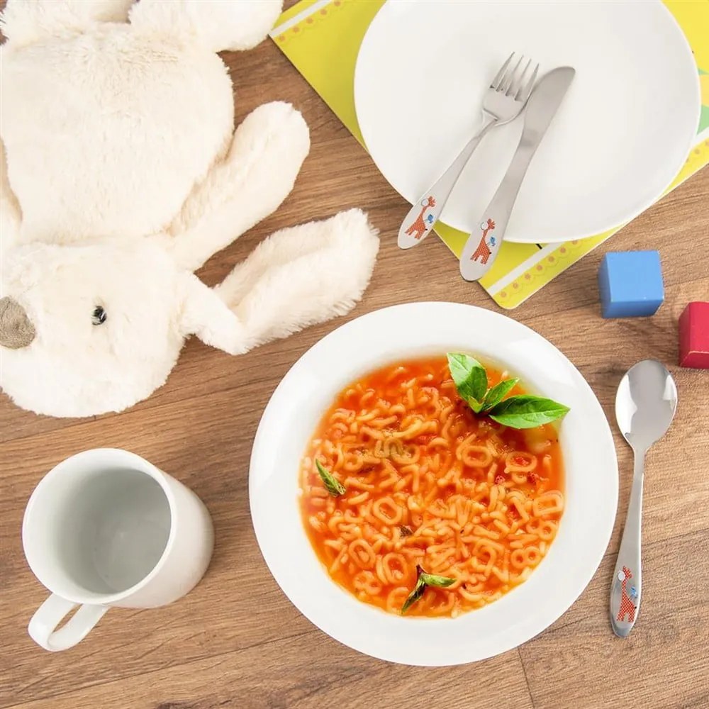 Tacâmuri pentru copii argintii din oțel inoxidabil 3 buc. – Orion