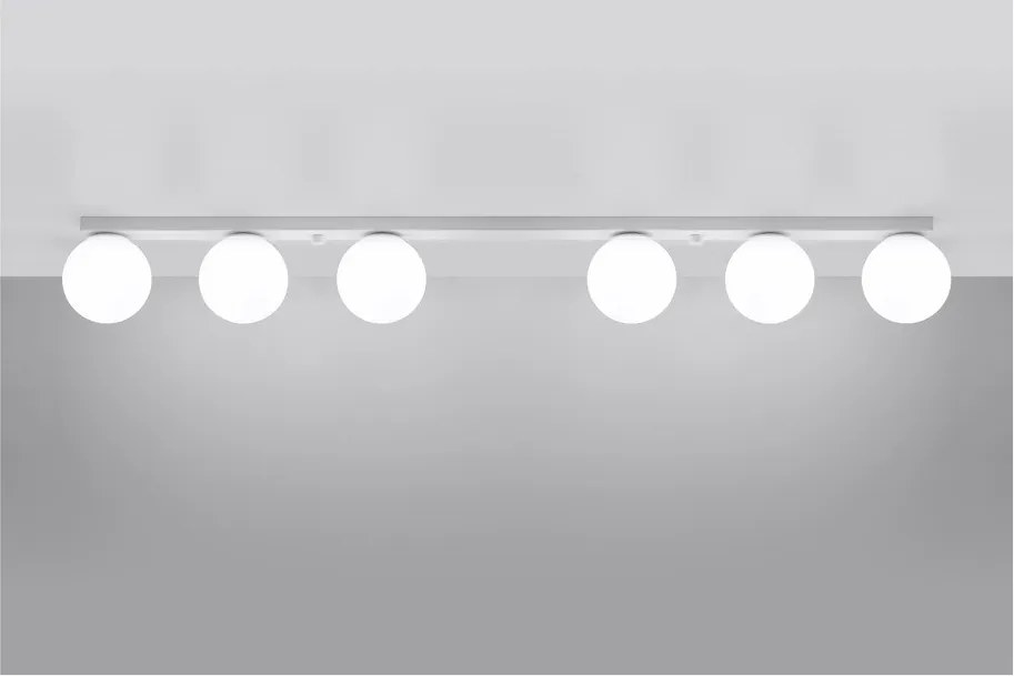 Plafonieră albă cu abajur din sticlă ø 12 cm Umerta – Sollux