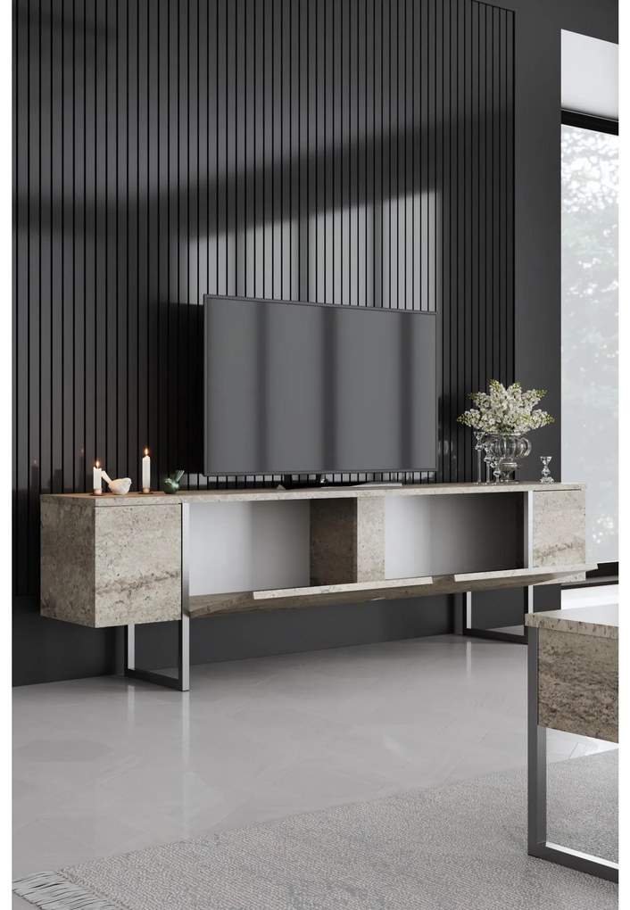 Mobilier living Luna set (Travertin + Argintiu) . 1102333