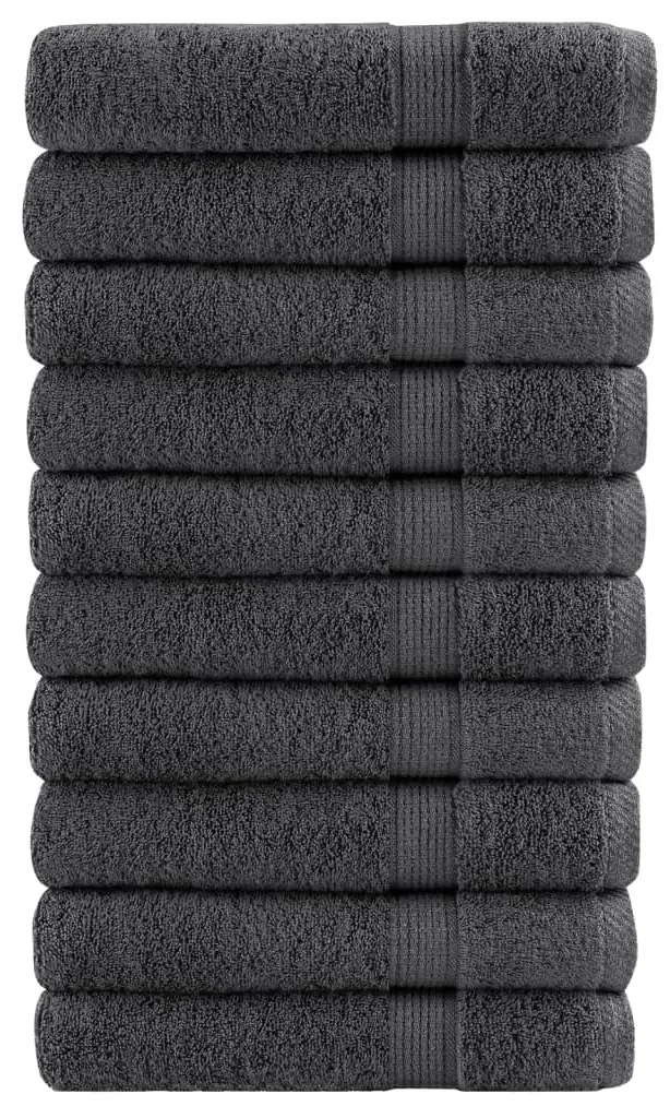 vidaXL Prosoape de saună SOLUND 10 buc antracit 80x200 cm 600 gsm