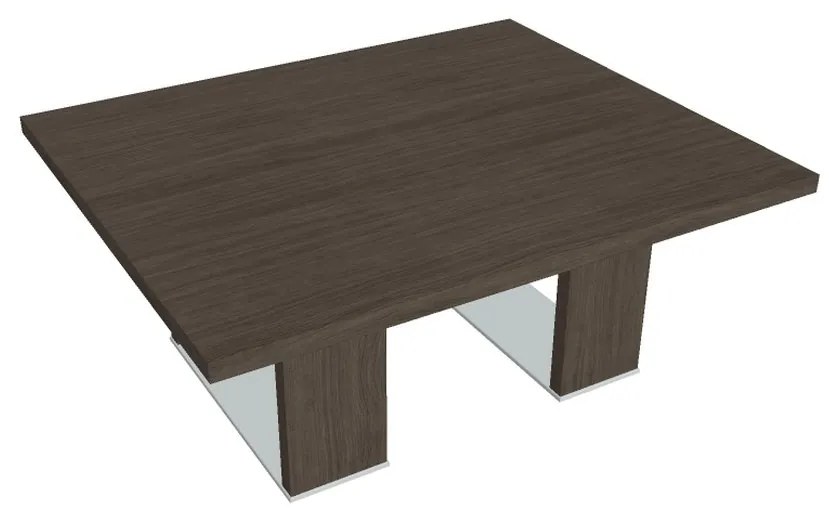 Măsuță de cafea Verno+ S 120 x 100 cm, stejar antracit / maro
