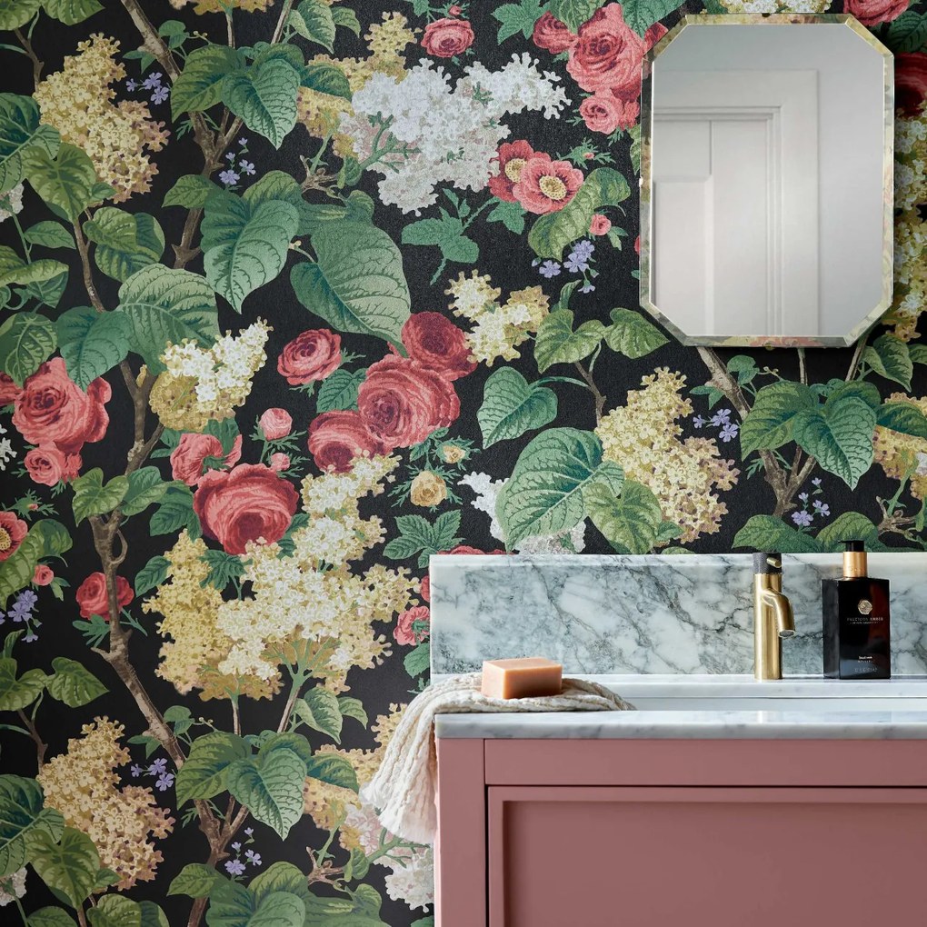 Tapet Floribunda, Midnight Black, 1838 Wallcoverings, 7mp / rola