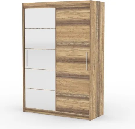 Dulap cu usi glisante si oglinda 150x215 cm, Esti, ADRK Furniture (Culoare: Murano)