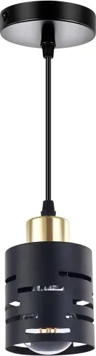 Pendul pe cablu ELEN 1xE27/35W/230V negru/auriu