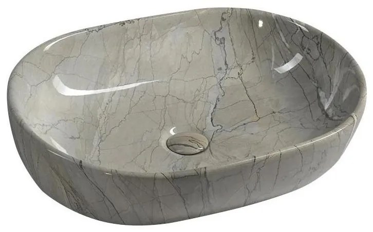 Sapho - Lavoar DALMA pentru blat, 59 x 42 cm, ceramică/gri