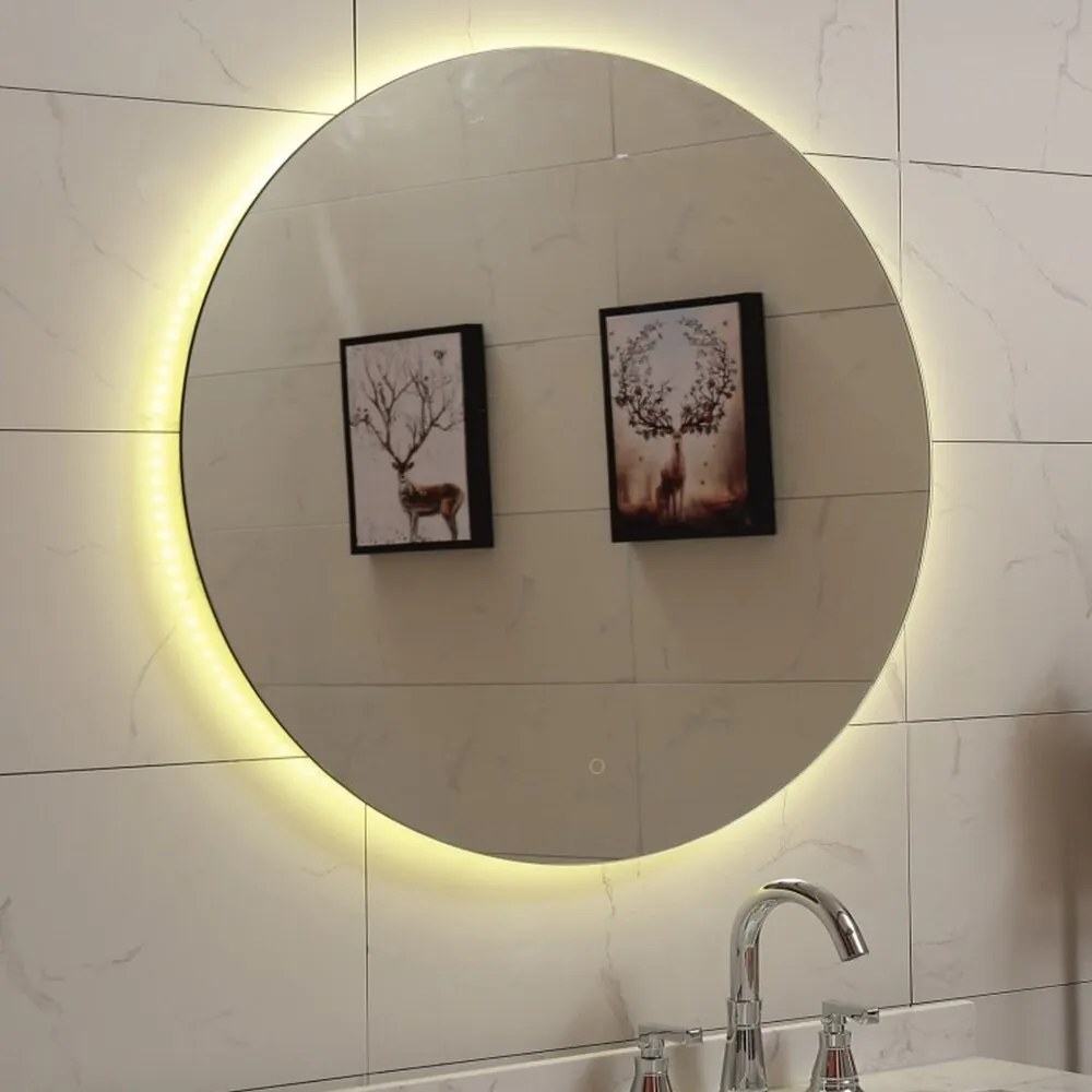 Oglinda cu iluminare si dezaburire Inter Ceramic rotunda 100 cm
