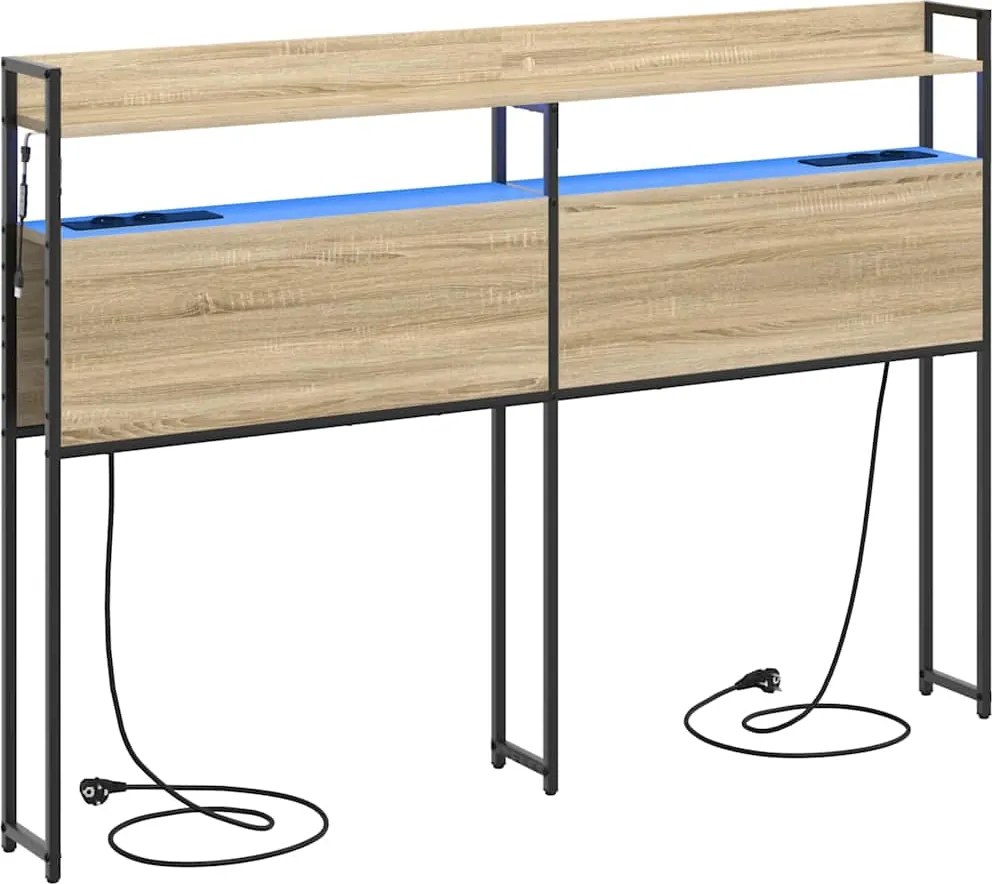 vidaXL Tăblie de depozitare cu raft Stejar sonoma 150 cm Lemn compozit