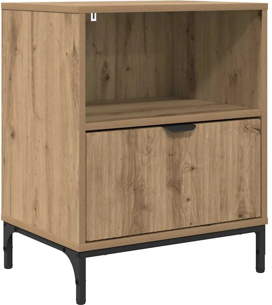 vidaXL Dulap de noapte stejar artizanal 49 x 36 x 61 cm Lemn compozit