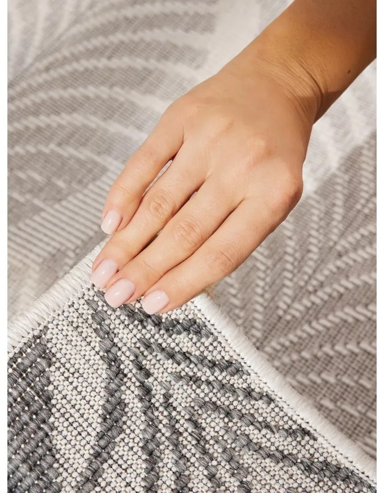 Covor pentru exterior și interior gri/fildeș 160x230 cm Duet Liora – NORTHRUGS