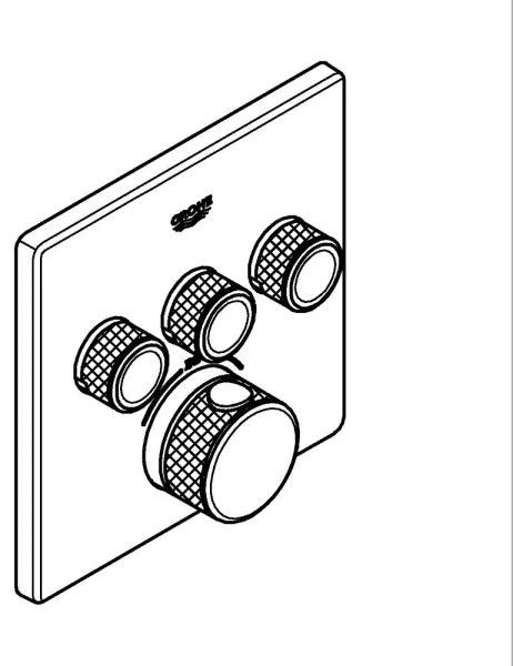 GROHE 29126AL0 - Termostat GROHTHERM SmartControl, 158 × 158 mm, grafit