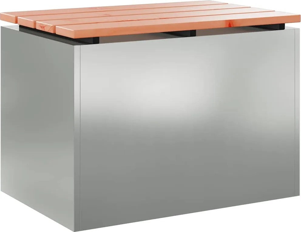 vidaXL Bancă de grădină Argintiu 60 x 40 x 43 cm Oțel galvanizat