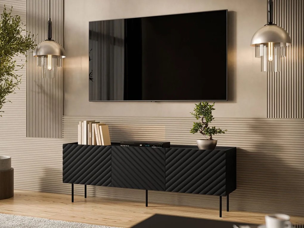 Dulap TV Grotzi 165 3D (Negru) . 1106221
