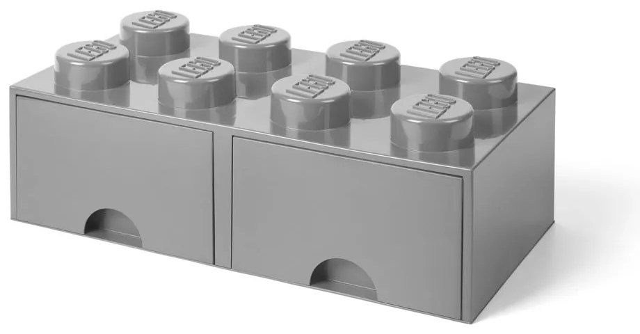 Cutie depozitare cu 2 sertare LEGO®, gri
