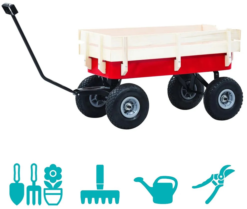 Carucior metalic de gradina-capacitate de incarcare 150 kg