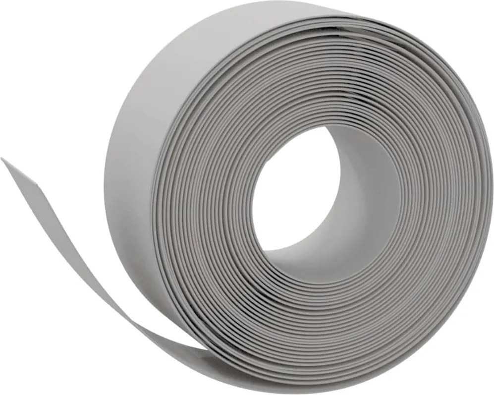 vidaXL Bordură de grădină, gri, 10 m 20 cm, polietilenă