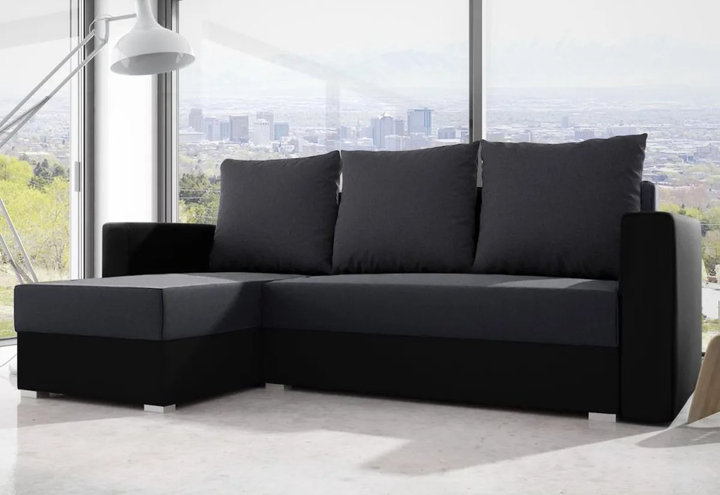 Supermobel Coltar extensibil MADERA, 236x88x144, suedine 1/suedine 1024, colt pe stanga