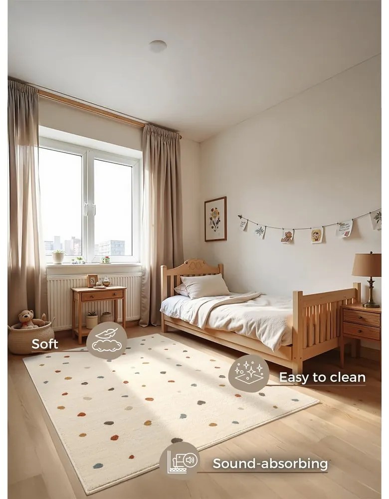 Covor pentru copii crem 160x235 cm Funny Dots – Hanse Home