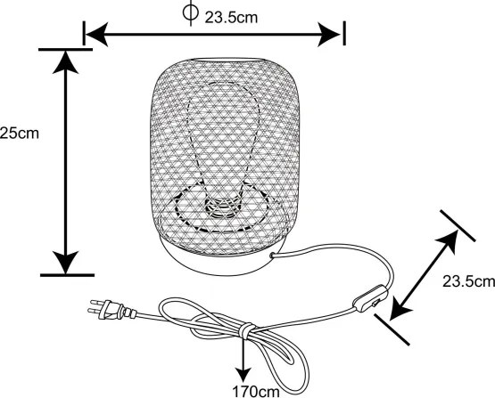 Lampă de masă MIRENA 1xE27/60W/230V Globo 15367T