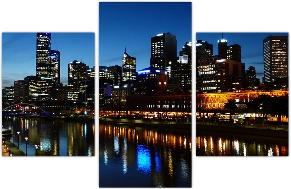 Tablou cu noaptea în Melbourne (90x60 cm)