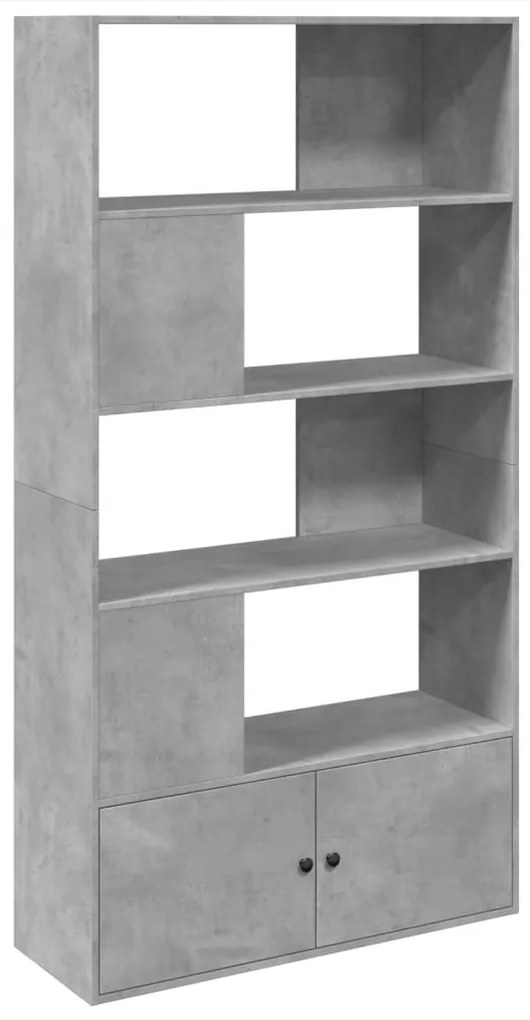 3295327 vidaXL Bibliotecă, gri beton, 100x36x189 cm, lemn prelucrat