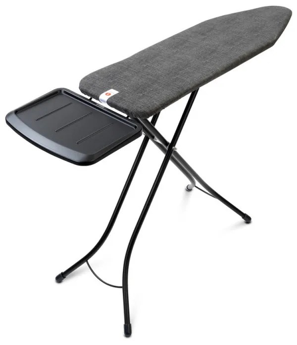 Masa de calcat Brabantia B 1003351, 124x38 cm, 7 pozitii de reglare, Suport generator de abur, Negru