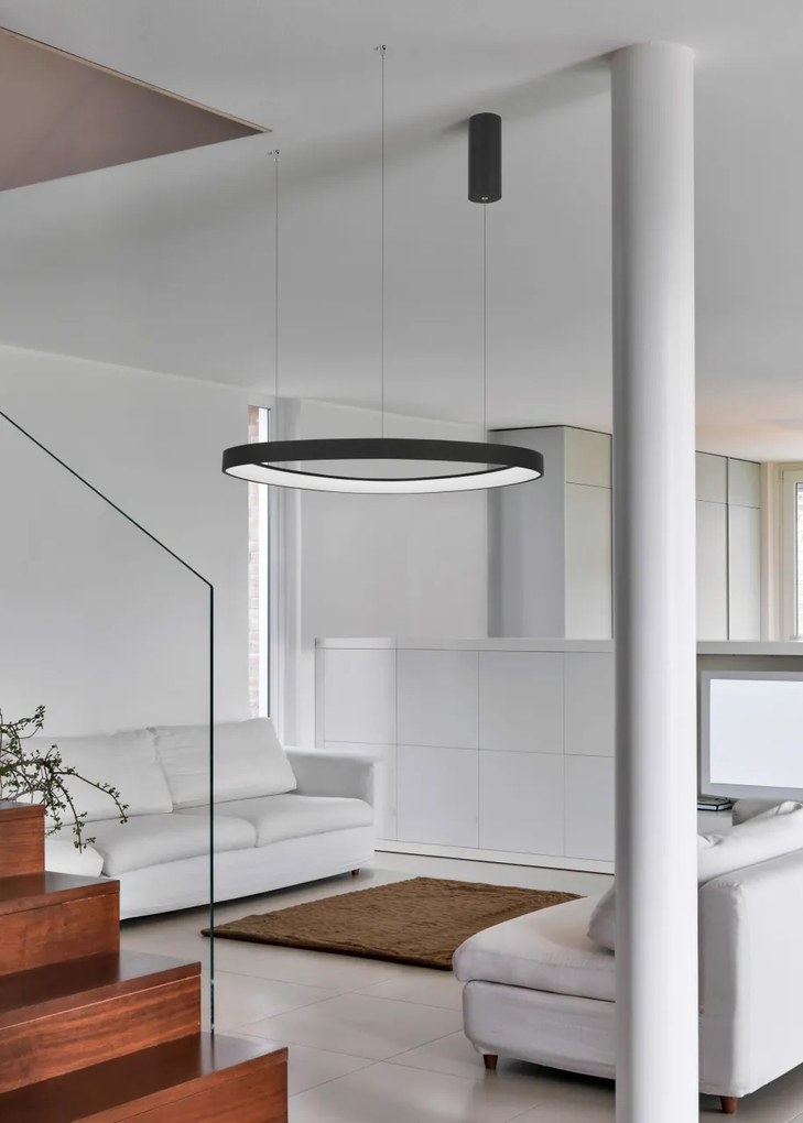 Lustra LED design modern circular ESTEVA negru NVL-9053552