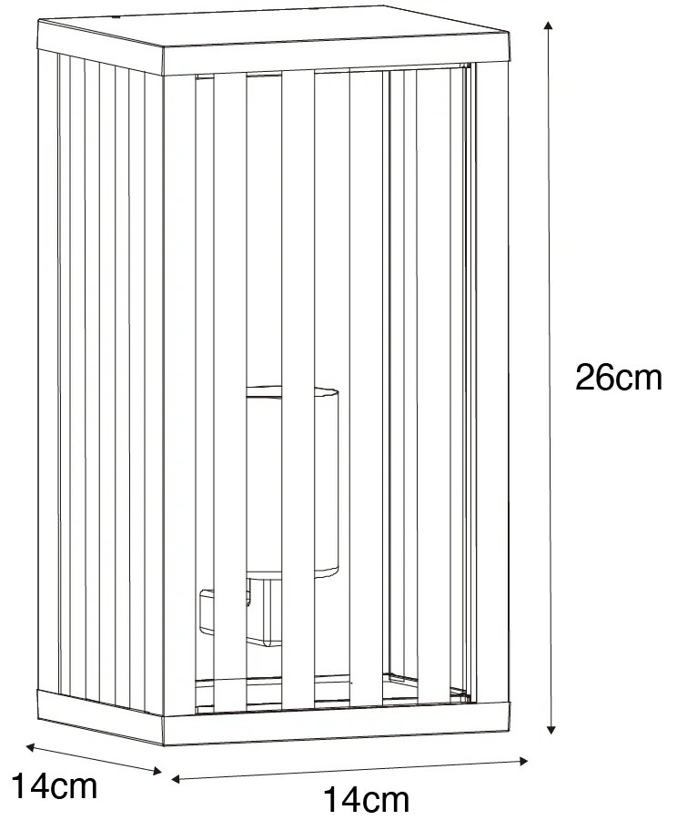 Lampa de perete exterioara moderna neagra 26 cm IP44 - Dijon