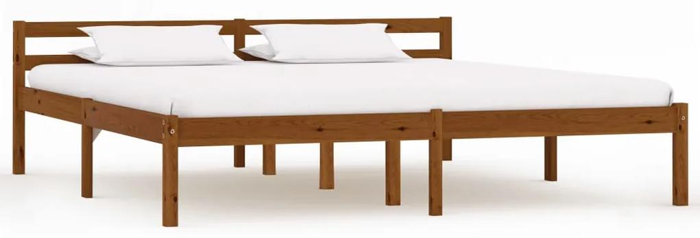 283213 vidaXL Cadru de pat, maro miere, 180 x 200 cm, lemn masiv de pin