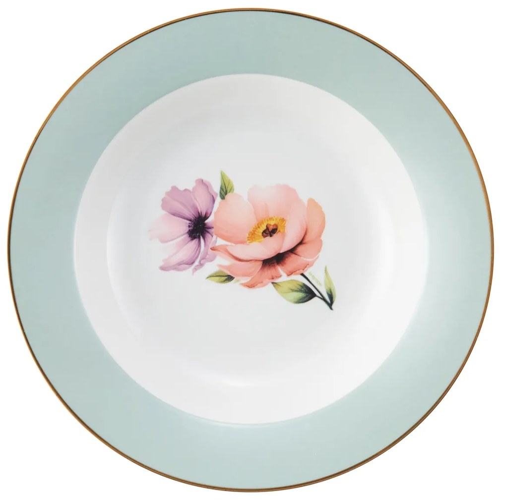 Serviciu de masa, 18 piese, 6 persoane, Flores