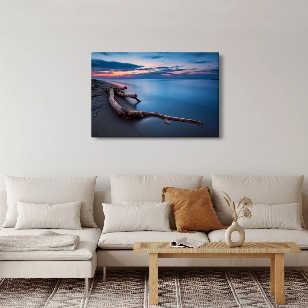 Tablou cu plaja în apus de soare (90x60 cm)