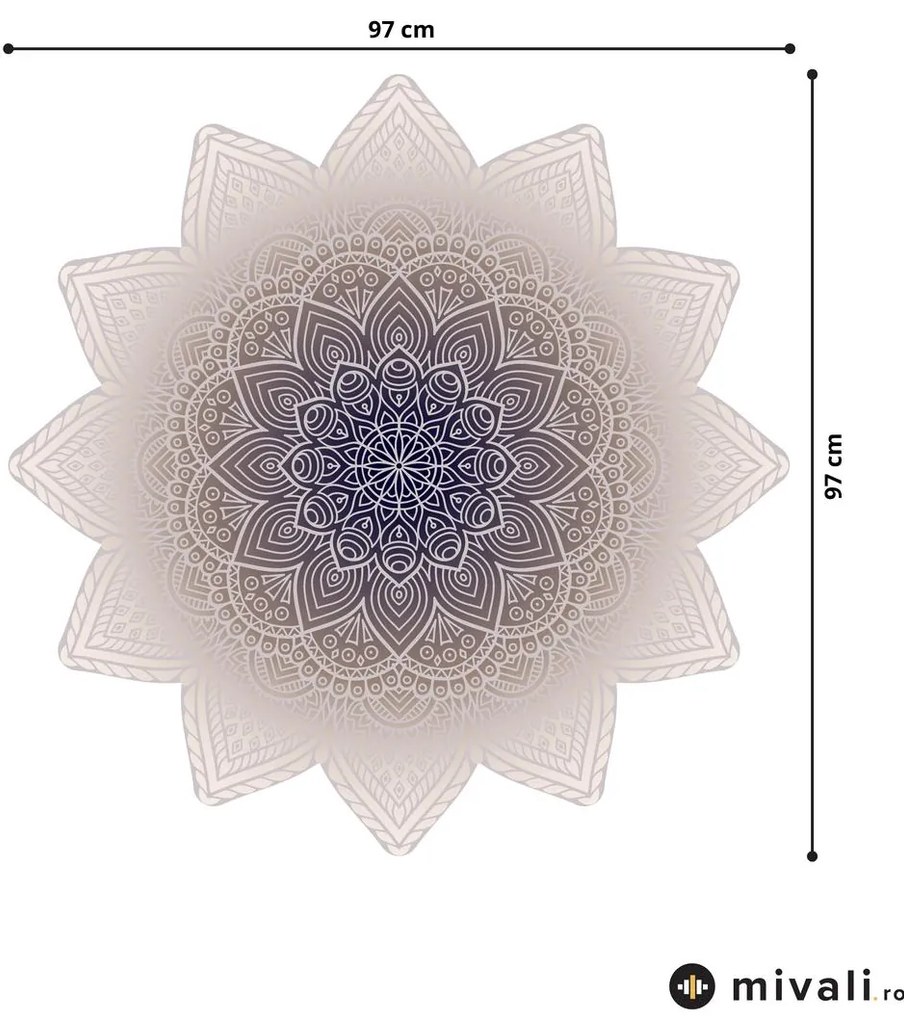 Autocolante de perete - Mandala crem- maro