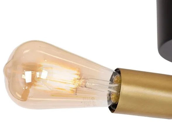 Lustră aplicată BRENDA 3xE27/60W/230V neagră/aurie