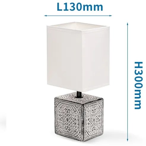 Lampă de masă 1xE14/40W/230V gri/albă Aigostar