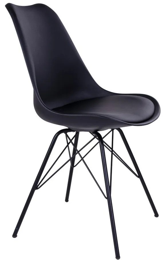 Scaune de dining negre 2 buc. Oslo – House Nordic