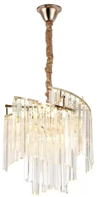Candelabru Cristal, Elit's Page, 40cm , 5 x E27 Auriu