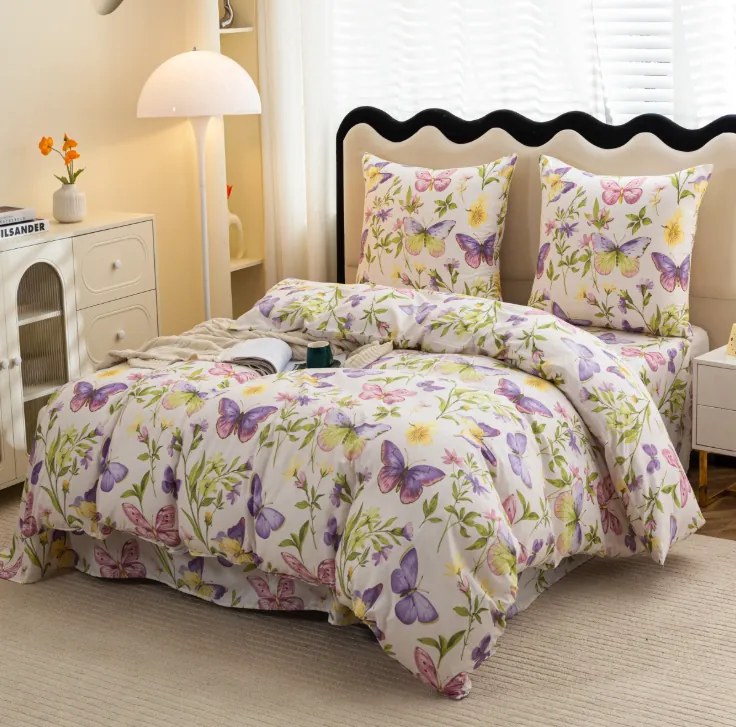 Lenjerie de pat din microfibra SPRING WINGS, crem Dimensiune lenjerie de pat: 70 x 80 cm | 140 x 200 cm
