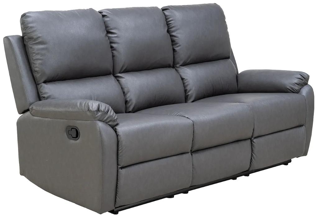 Canapea recliner tapitata Spencer 3 Buffalo – Gri