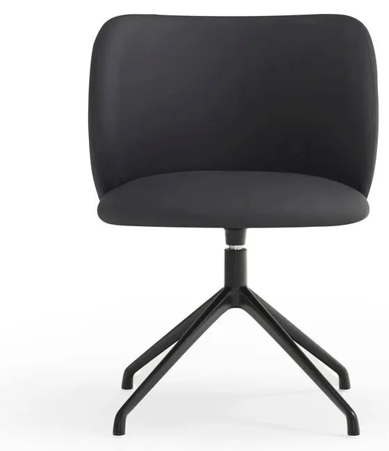 Scaun de sufragerie negru tapițat Mogi – Teulat