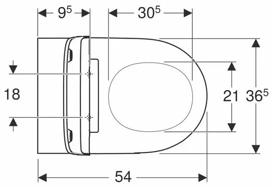 Set vas wc suspendat Geberit One TurboFlush alb cu capac softclose