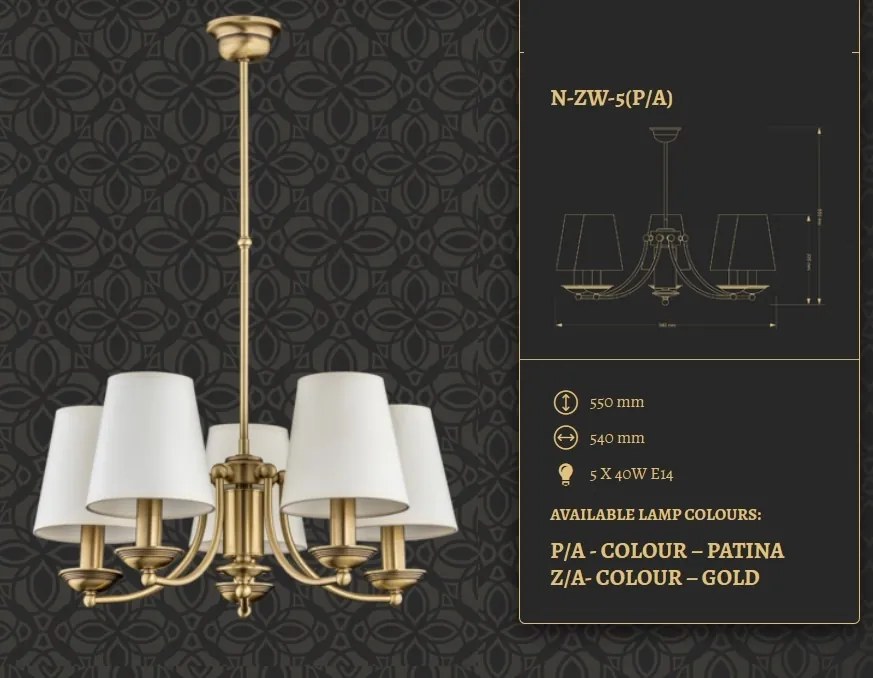 Candelabru 5 brate design clasic realizat manual N