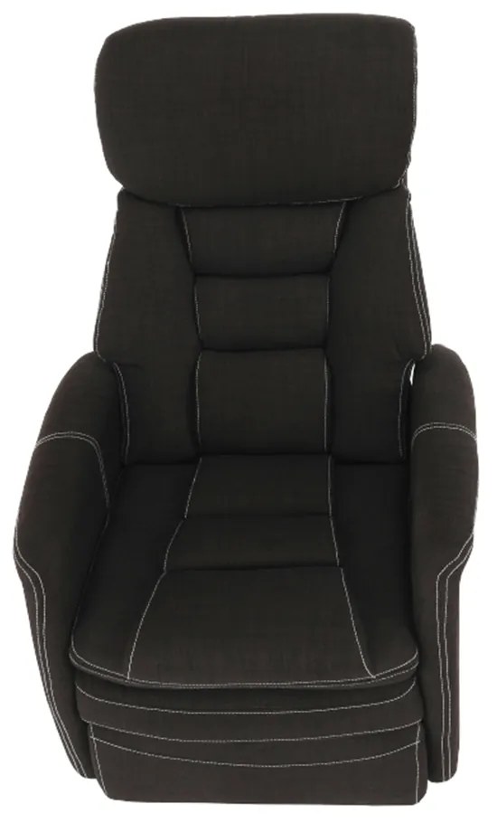 Fotoliu pentru relaxare, material textil ciocolatiu, KOMFY
